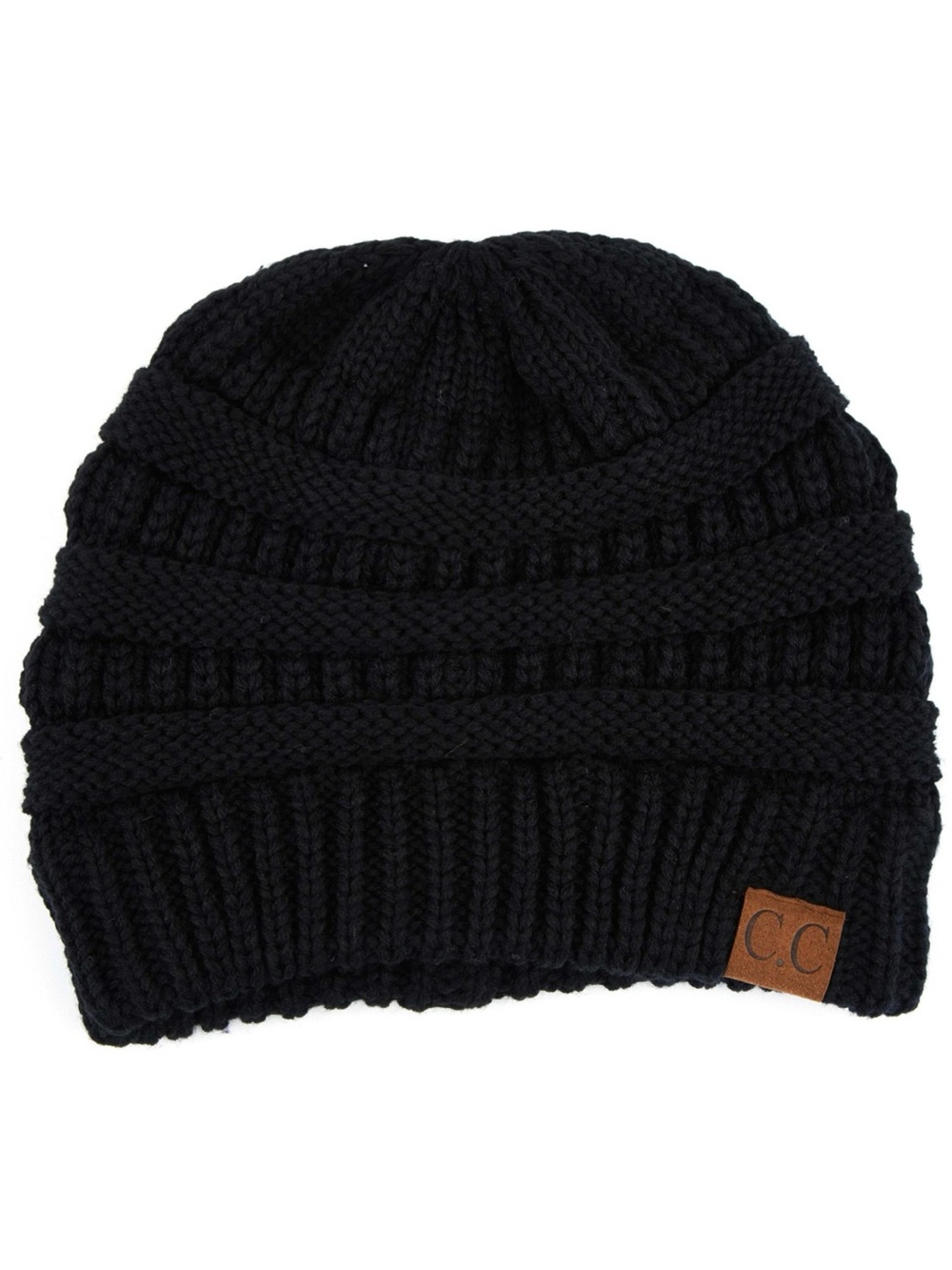 C.C Black Popular Lined Beanie